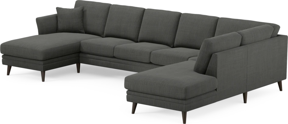 Eden - 3-sits soffa med schäslong vänster och divan höger - Grå