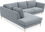 Madison - 2-sits soffa med divan vänster - Blå