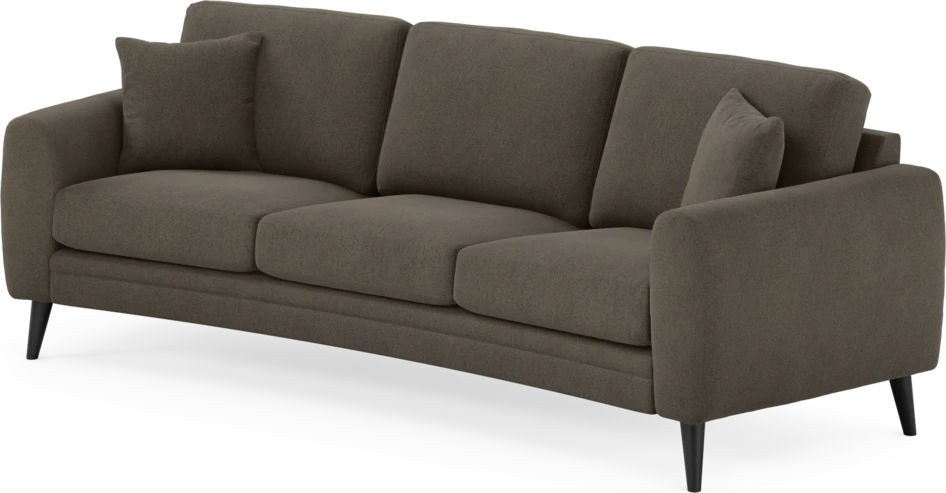 Eden - 3-sits soffa svängd - Brun