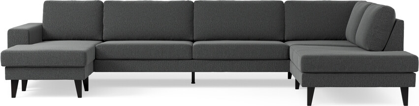 Sierra - 4-sits soffa med schäslong vänster och divan höger - Svart