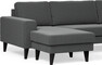 Sierra - 4-sits soffa med schäslong vänster och divan höger - Svart