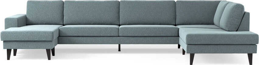 Sierra - 4-sits soffa med schäslong vänster och divan höger - Blå