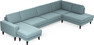 Sierra - 4-sits soffa med schäslong vänster och divan höger - Blå