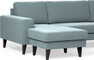 Sierra - 4-sits soffa med schäslong vänster och divan höger - Blå