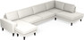 Sierra - 4-sits soffa med schäslong vänster och divan höger - Beige