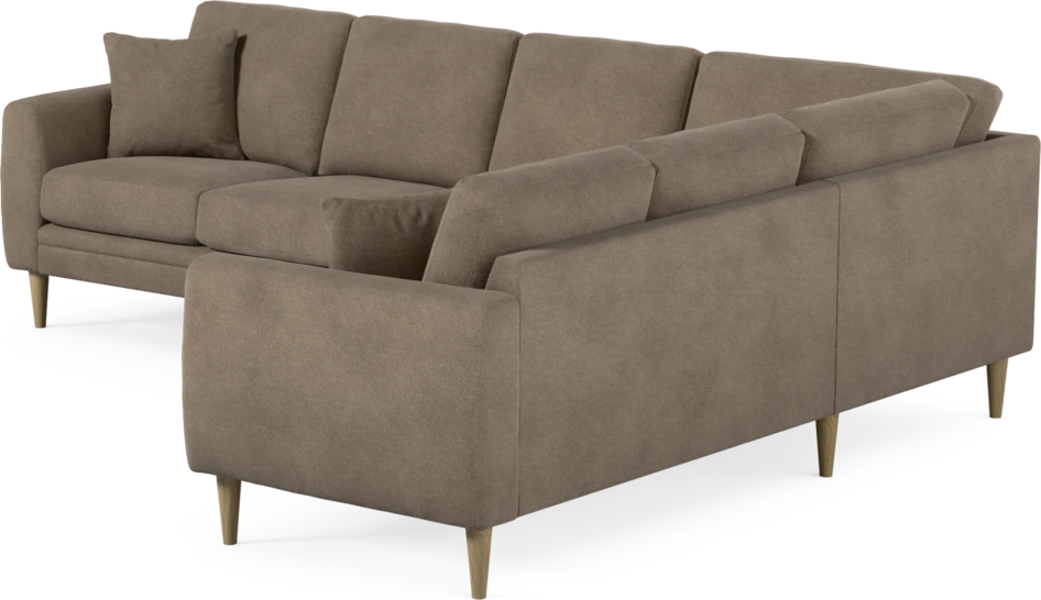 Eden - Hörnsoffa, 3+2-sits - Brun