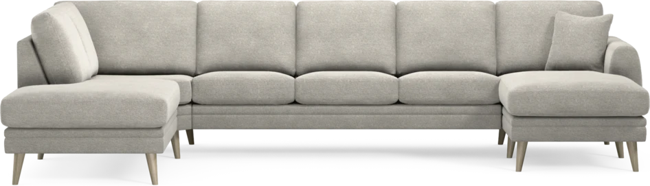 Eden - 3-sits soffa med divan vänster och schäslong höger - Grå
