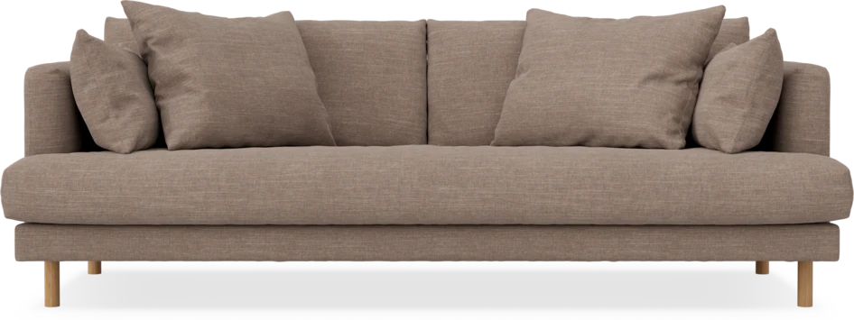 Harper - 3-sits soffa, hel dyna - Brun