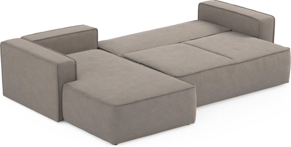 Ide - Bäddsoffa 3-sits med schäslong vänster - Beige