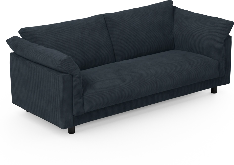 Cherrie - 2,5-sits soffa, hel dyna, fast klädsel - Blå