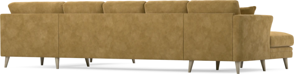 Eden - 3-sits soffa med schäslong vänster och divan höger - Gul