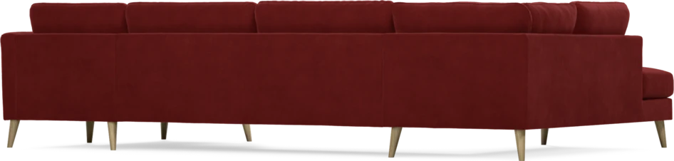 Bridge - 3-sits soffa med divan vänster och schäslong höger - Röd