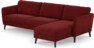 Bridge - 3-sits soffa med schäslong höger - Röd