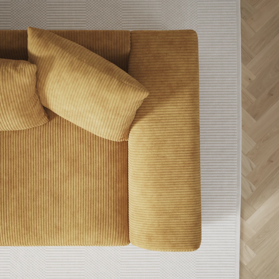 Town - 3-sits soffa med divan höger och schäslong vänster - Gul