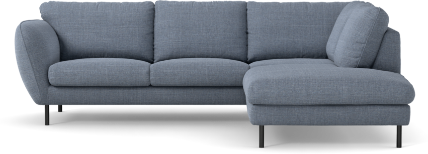 Madison Lux - 2-sits soffa med divan höger - Blå