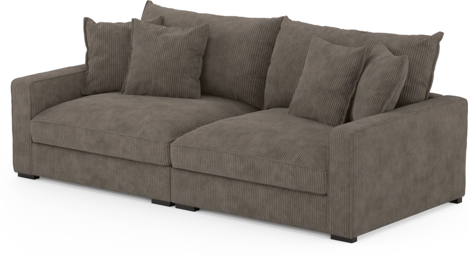 Rossi - 3-sits soffa - Brun