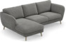 Madison Lux - 2-sits soffa med schäslong vänster - Grå