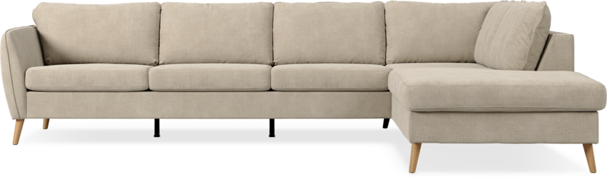 County - 3-sits soffa med divan höger - Beige