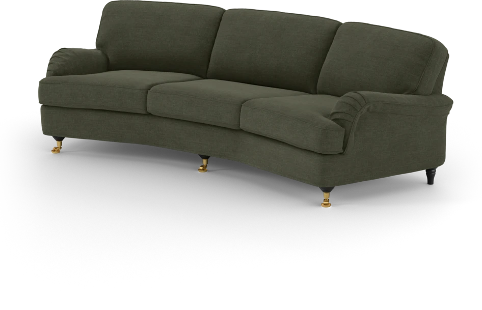 Oxford - 3-sits soffa svängd - Grön
