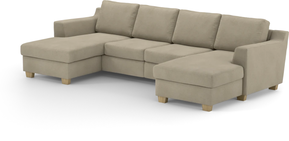 Friday - 2-sits soffa med två schäslonger - Beige