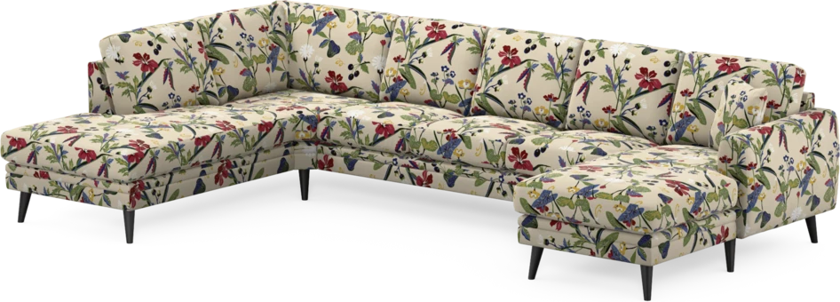 Eden - 3-sits soffa med divan vänster och schäslong höger - Flerfärgad