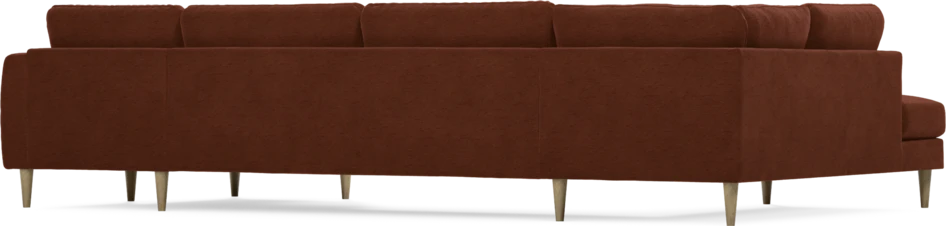 Bridge - 3-sits soffa med divan vänster och schäslong höger - Orange