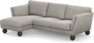 Madison Lux - 2-sits soffa med schäslong vänster - Grå
