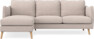 Madison Lux - 2-sits soffa med schäslong vänster - Beige