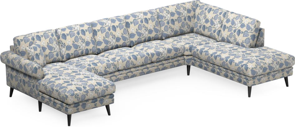 Eden - 3-sits soffa med schäslong vänster och divan höger - Flerfärgad