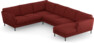 Madison Lux - Hörnsoffa med schäslong höger - Röd