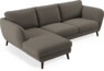 Madison Lux - 2-sits soffa med schäslong vänster - Brun