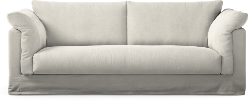 Cherrie - 2,5-sits soffa, hel dyna och kappa - Vit