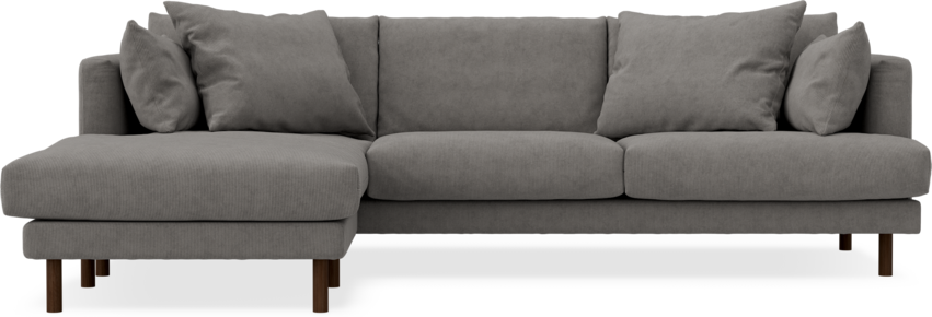 Harper - 4-sits med schäslong vänster - Grå