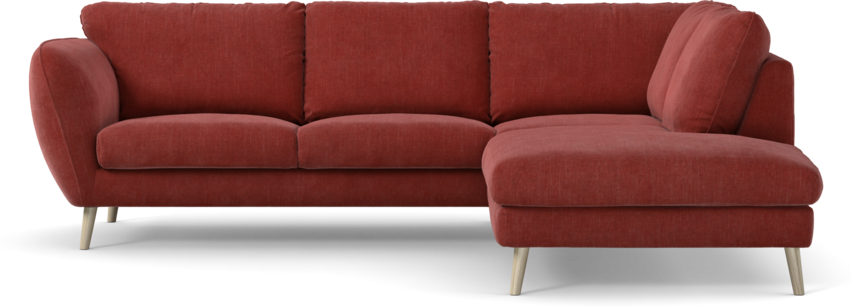 Madison Lux - 2-sits soffa med divan höger - Rosa