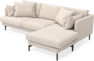 Harper - 3-sits soffa XL med schäslong höger  - Vit