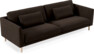 Willow - 4-sits soffa, fast klädsel - Brun