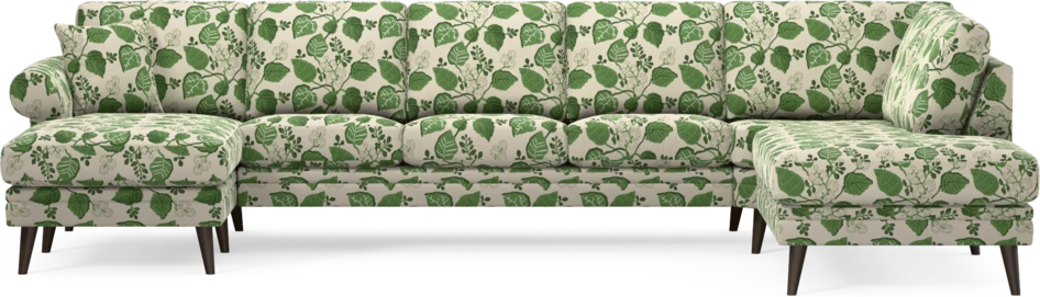Eden - 3-sits soffa med schäslong vänster och divan höger - Flerfärgad