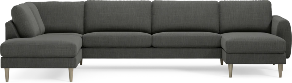 Bridge - 3-sits soffa med divan vänster och schäslong höger - Grå