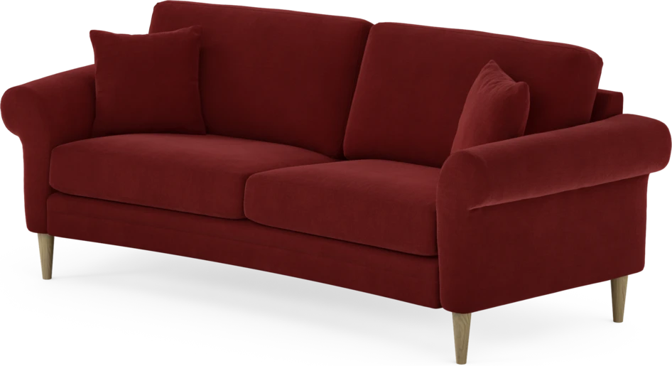 Eden - 2,5-sits soffa svängd - Röd