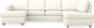 Friday - 3-sits soffa med schäslong vänster och divan höger - Vit