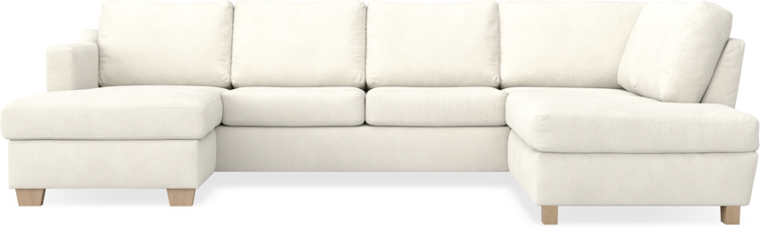 Friday - 3-sits soffa med schäslong vänster och divan höger - Vit