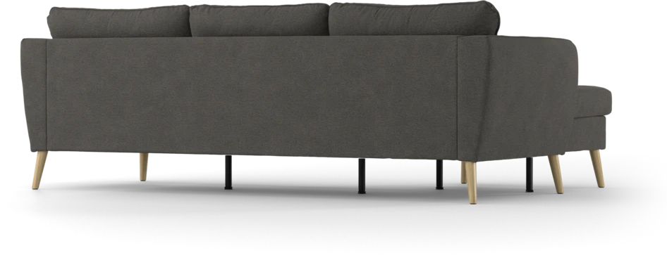 County - 3-sits soffa med flyttbar schäslong - Brun