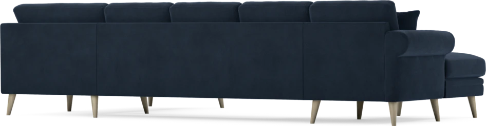 Eden - 3-sits soffa med schäslong vänster och divan höger - Blå