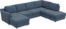 Friday - 3-sits soffa med schäslong vänster och divan höger - Blå