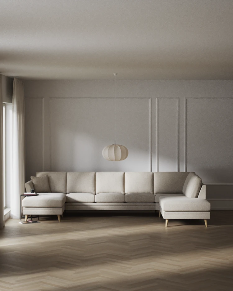 Eden - 3-sits soffa med schäslong vänster och divan höger - inspiration