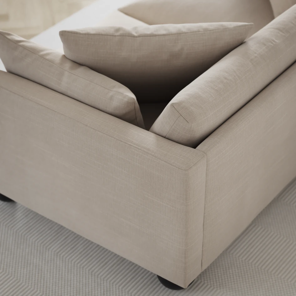 Harper - 3-sits soffa, hel dyna - Beige