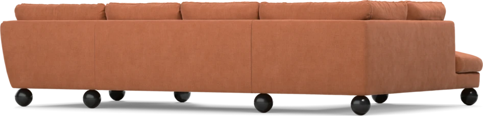 Madison Lux - 2-sits soffa med divan vänster och schäslong höger - Orange