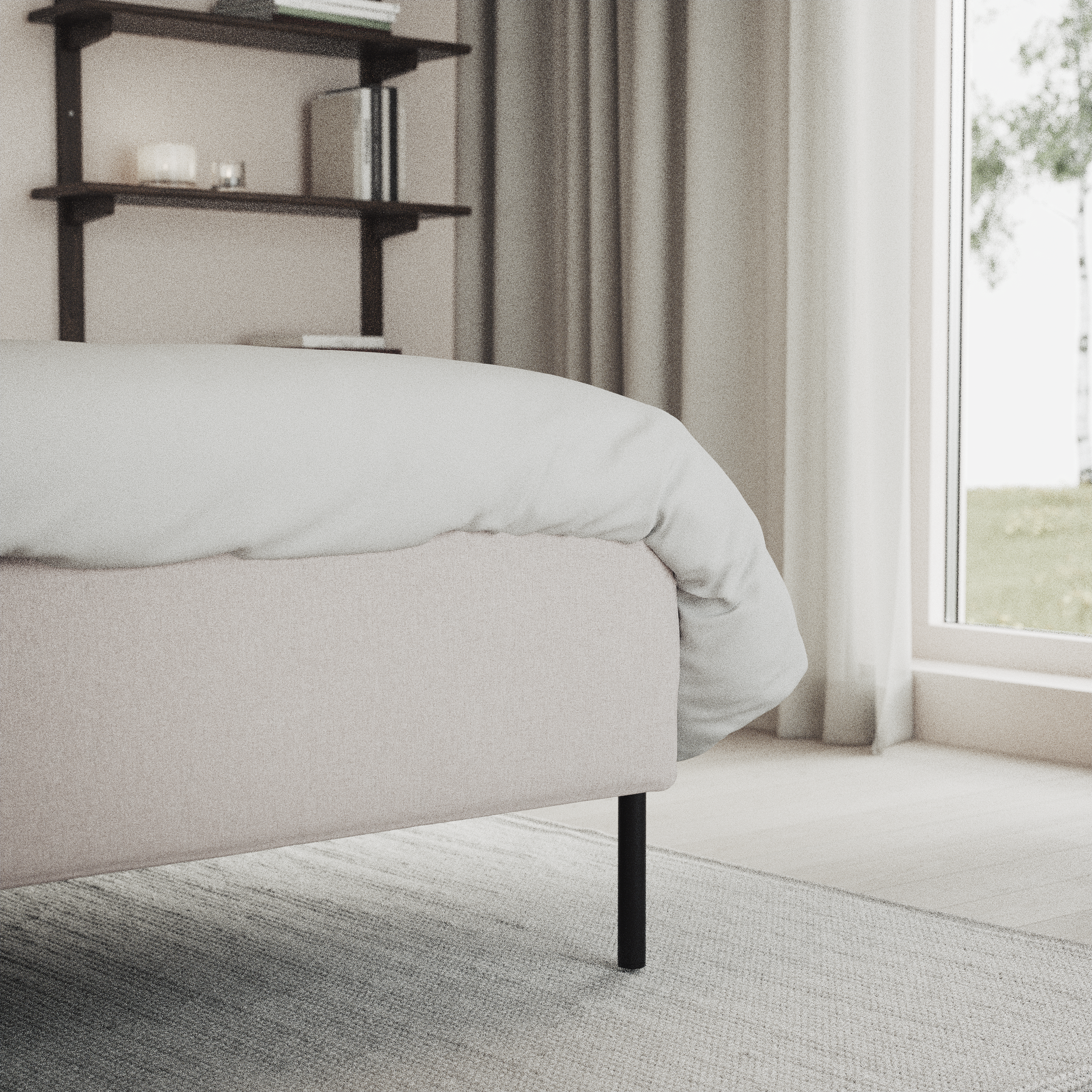 Delux Exclusive - Kontinentalsäng, enkelsäng 140 cm med bäddmadrass och sängben - inspiration