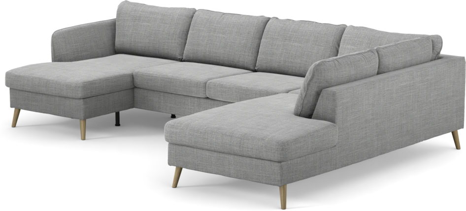 County - 3-sits soffa med schäslong vänster och divan höger - Grå