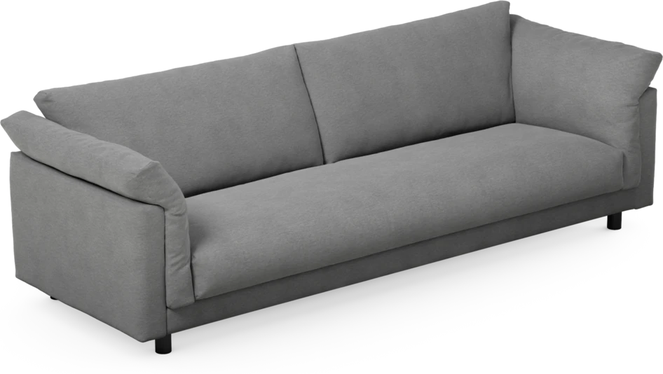 Cherrie - 4-sits soffa, hel dyna, fast klädsel - Grå